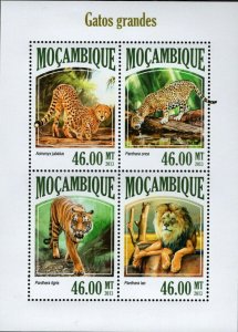 Big Cats Stamp Panthera Tigris Acinonyx Jubatus S/S MNH #6977-6980