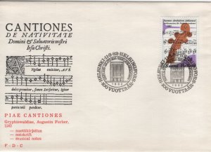 Finland 1982 FDC Sc 665 1.20m Musical score, instrument Sibelius Academy 100th
