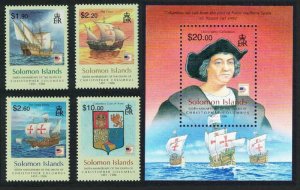 Solomon Islands 2006 Columbus 4 Stamp Set + Souvenir Sheet #1048-51A19M-005