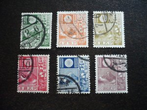 Stamps - Japan - Scott# 171-176 - Used Part Set of 6 Stamps