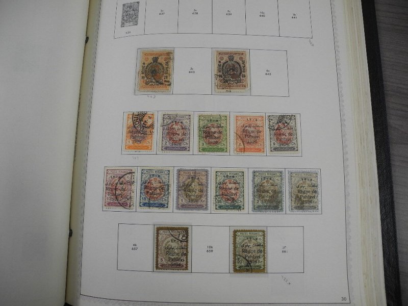 PERSIA, Fantastic Stamp Collection mounted/partially glued in a Minkus