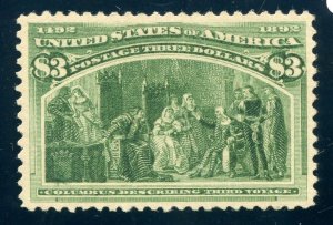 US SCOTT #243 MINT-XF-OG-VLH W/ PF CERT BEAUTIFUL COLOR