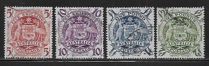 Australia 218-221 High Value Arms set Used c.v. $39.75