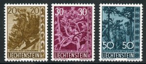 Liechtenstein Scott 353-55 MNHOG - 1960 Native Trees Set - SCV $32.50