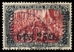 German Colonies, German Offices in Morocco #44 (Mi. 45) Cat€400, 1906-11 6p...