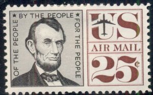 #C59 25¢ LINCOLN AIRMAIL, LOT 400 MINT STAMPS SPICE YOUR MAILINGS!