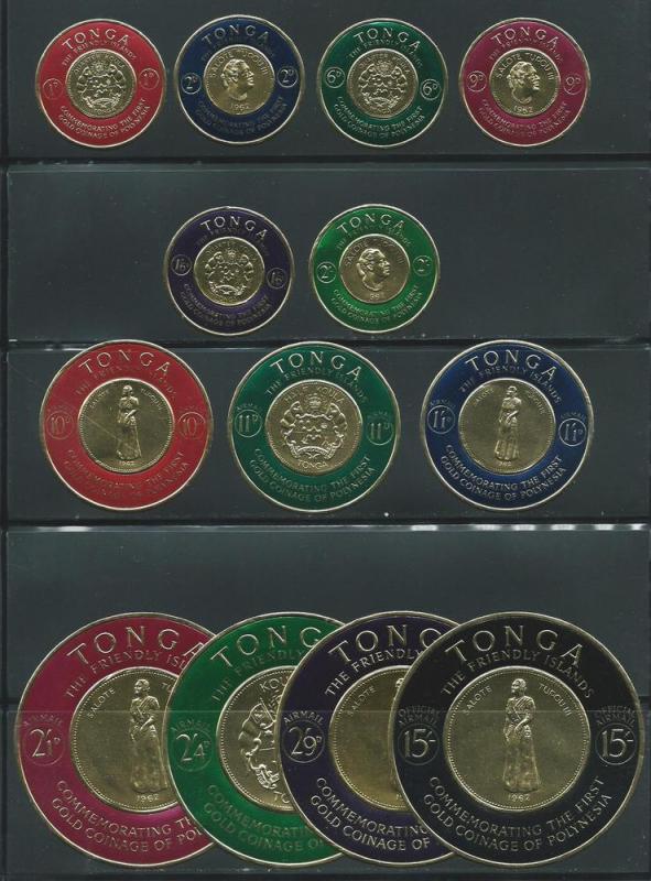 Tonga 128-33 C1-6 Co7 1963 Coins set MNH