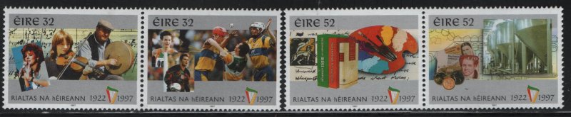 IRELAND, 1056A-1058A, PAIRS,  MNH, 1997 Irish state, 75th anniv.