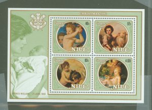 Niue #363A  Souvenir Sheet (Paintings)