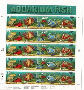 USA #3320b Aquarium Fish sheet MNH