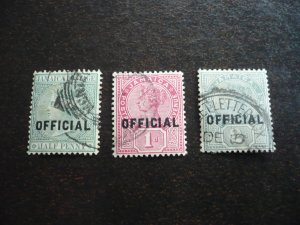 Stamps - Jamaica - Scott# O2-O4 - Used Part Set of 3 Stamps