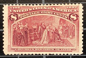 US Stamps-SC# 236 - 8 Cent - MOGHR - SCV = $50.00