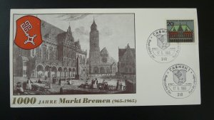 architecture 1000 years of Bremen commemorative card Germany 1965