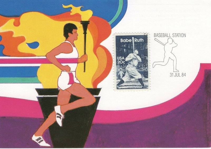 US - 1984 OLYMPIC GAMES - BASEBALL STATION  FDC7718