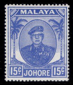 MALAYSIA - Johore GVI SG140, 15c ultramarine, NH MINT.