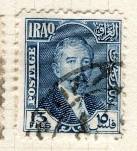 IRAQ; 1932 early Faisal new currency issue fine used Shade of 15f. value