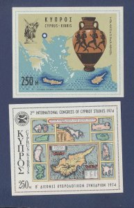 CYPRUS - Scott 303 & 422  -  two MNH S/S -