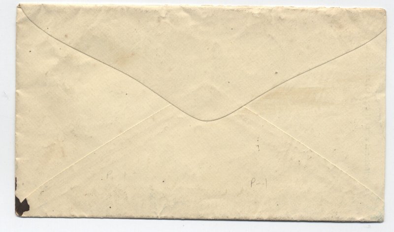1870s Delaware R.R. route agent marking 3ct green PSE [S.2858]