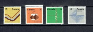 CANADA - 1972 EARTH SCIENCES - SCOTT 582 TO 585 - MNH