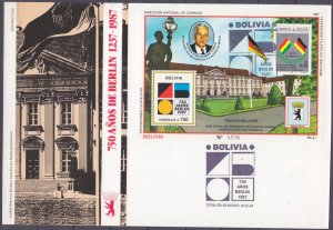 1987 Bolivia 1051C/B169 FDC 750 years of Berlin 36,00 €