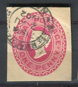 NATAL; 1890s-00s classic QV issue used POSTAL STATIONARY Postmark PIECE