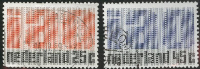 Netherlands Scott 458-459 used 1969 set