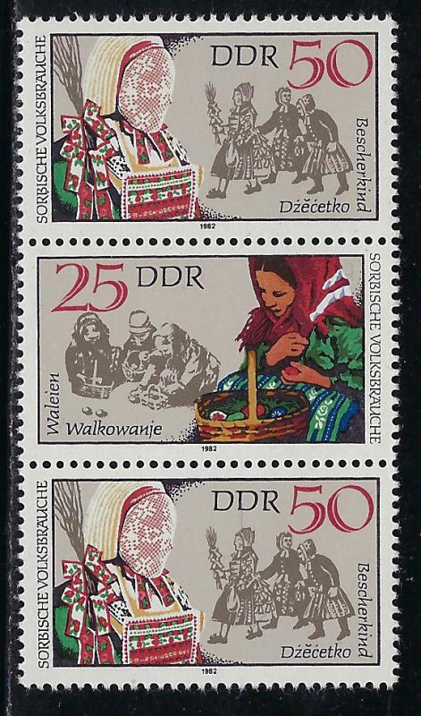 Germany DDR Scott # 2279f (2), 2279c, mint nh, se-tenant, SZd254