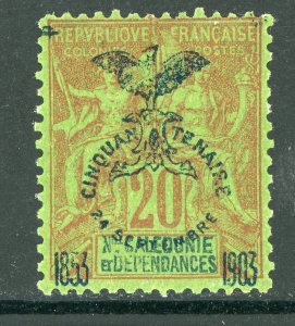 New Caledonia 1903 French Colony 20¢ Navigation & Commerce Sc #74 Mint  D778