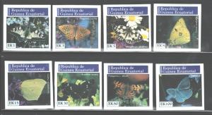 GUINEEA EQ.1974 BUTTERFLIESPERF&IMPF.Scott#74252-74267 MNH