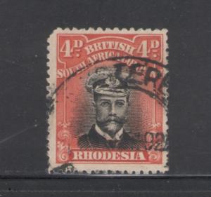 Rhodesia 1913 King George V 4p Scott # 125 Used