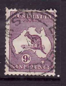 Australia-Sc#122-used 9p violet Kangaroo-1932-