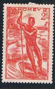 Dahomey 113 MLH Man poling canoe (BP0994)