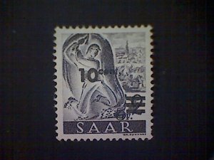 Saar (Germany) Scott #175, mint (*), 1947, Miner, 10cOn2pf,  gray