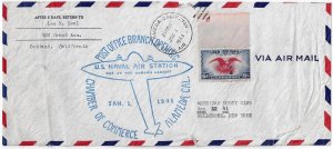 US 194Os THREE AIR MAIL COVERs US NAVAL AIR STATION US ARMY AIR CORP TRAINING