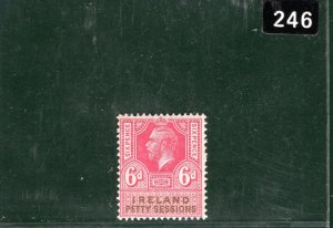 GB IRELAND KGV Revenue Stamp 6d PETTY SESSIONS Mint VLMM {samwells}BLACK246