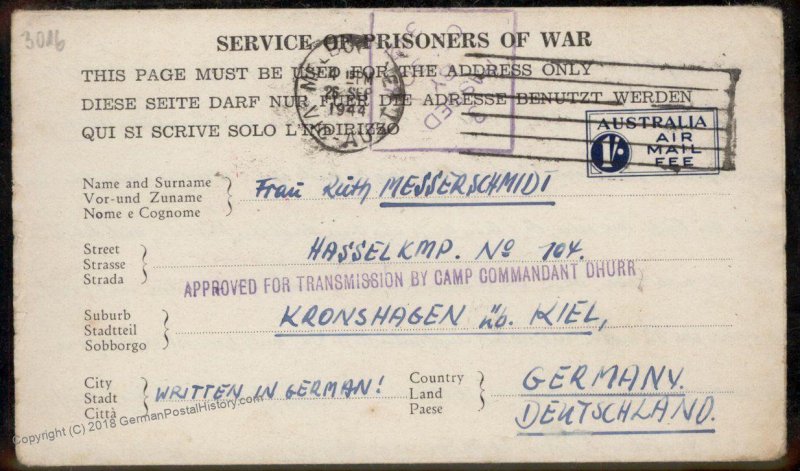 Australia POW Camp DHURRINGILE Hilfskreuzer Kormoran Officer WWII Germany  94709