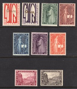 Belgium 1928 Orval Abbey Set - OG MH - SC# B69-B77  (ref# 239340)