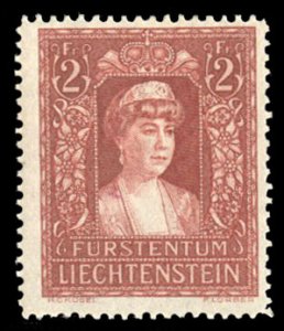 Liechtenstein #130 Cat$85, 1935 2fr henna brown, lightly hinged