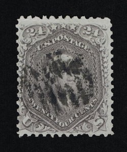 GENUINE SCOTT #78 VF-XF USED 1862 TRUE LILAC COLOR GRID CORK CANCEL #17771