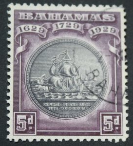 Bahamas 1930 Tercentenary Five Pence SG 128 used