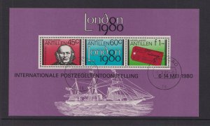 Netherlands Antilles  #456-458a   cancelled  1980  sheet stamp exhibition