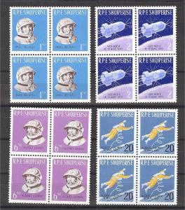 ALBANIA, SPACE SET FROM 1965 - VF MNH BLo4 **!