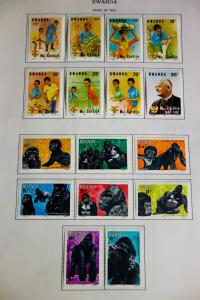 Rwanda Beautiful Mint Stamp Collection 1970-1990 on Pages