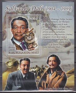 Mali, 2009 issue. Artist Salvador Dali s/sheet.