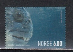 Norway # 1390, Marine Life, Fish  Head, Used