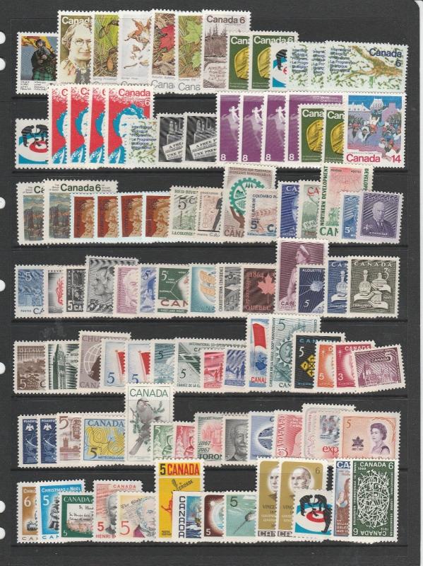 Canada 338 UM/MNH low value commems as shown, just over 2p per stamp