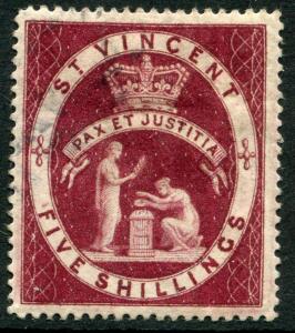 ST. VINCENT # 54a Very Fine Used Issue - SEAL OF THE COLONY CROWN - S6093