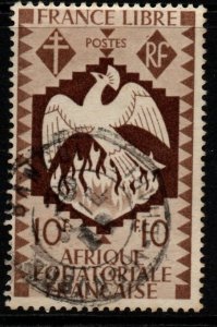 FRENCH EQUATORIAL AFRICA SG176 1941 10f FREE FRENCH ISSUE FINE USED
