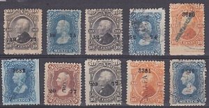 MEXICO 10 Perf Hidalgos - various values & overprints......................A2717