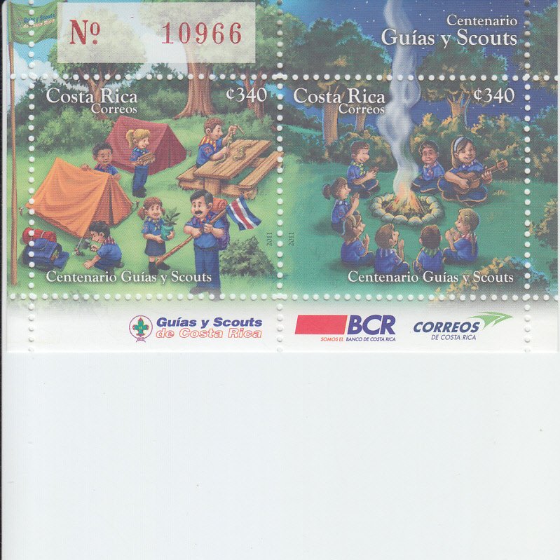 2011 Costa Rica Scouting SS (Scott 646) MNH